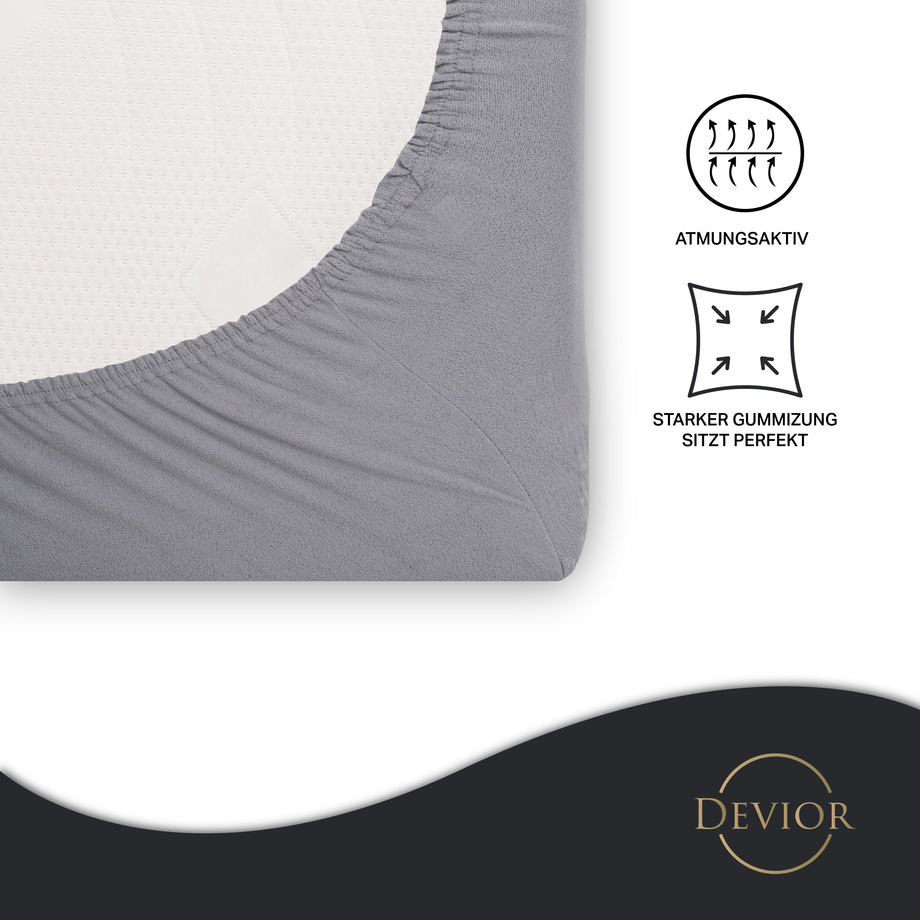 Devior Spannbettlaken Fleece 100% Polyester, kuschelig warmes Winterspannbe günstig online kaufen