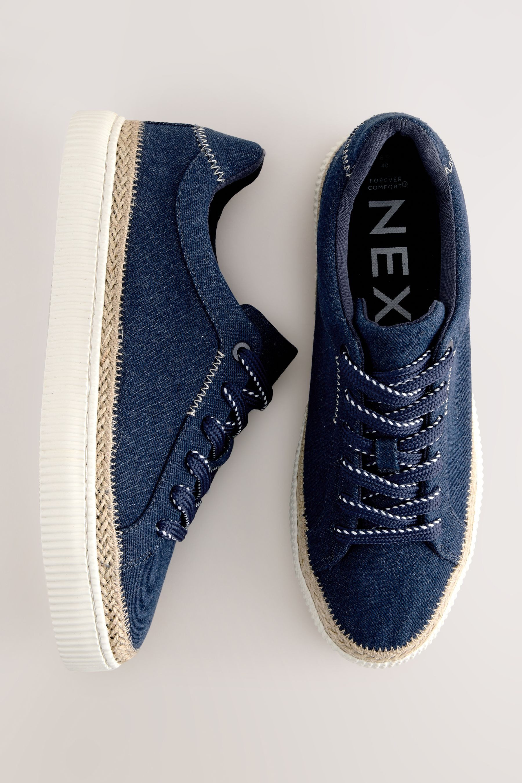Next Forever Comfort® derbe Espadrilles-Schnürsneaker Sneaker (1-tlg) günstig online kaufen