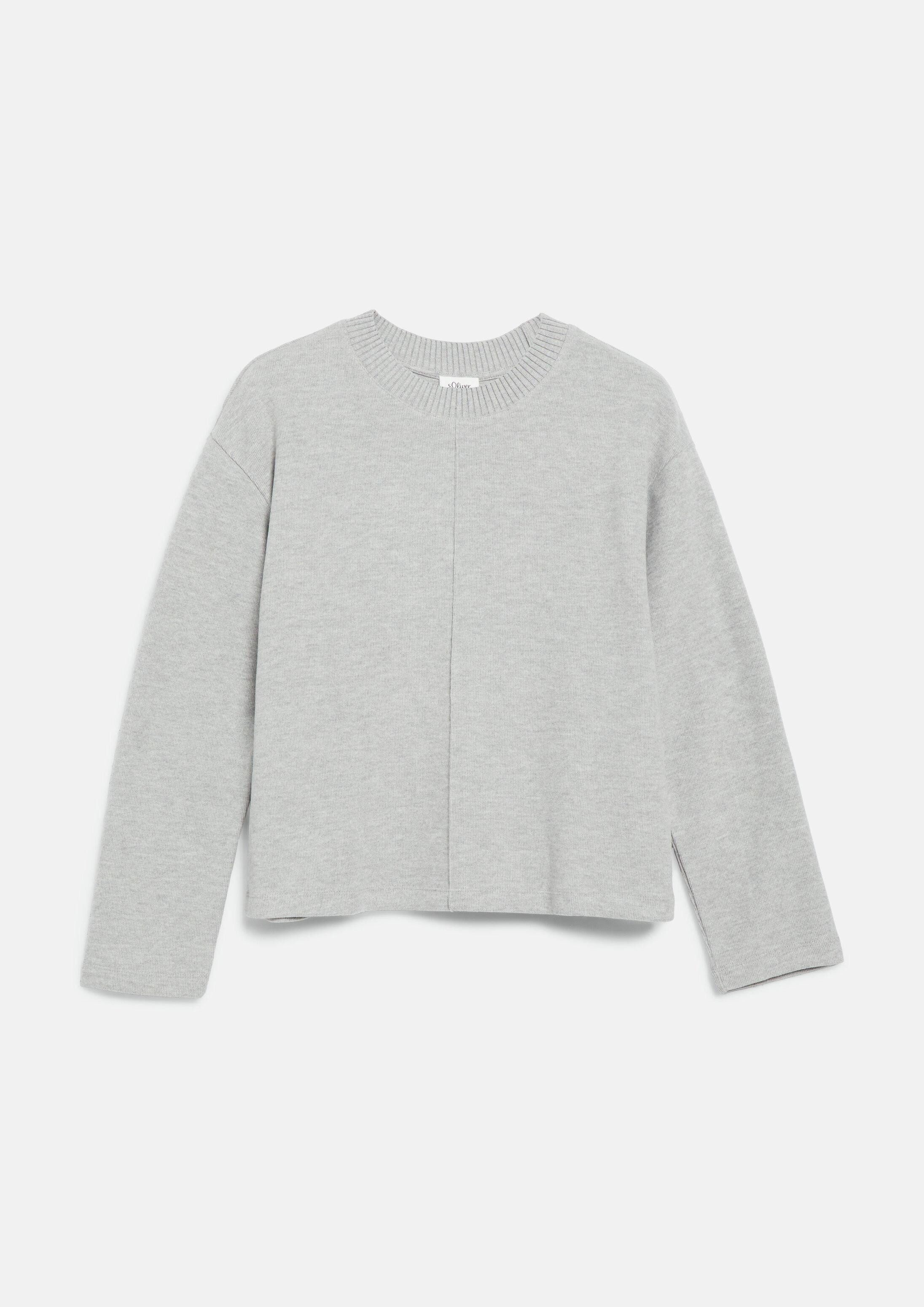 s.Oliver Sweatshirt Sweatshirt Angerautes Sweatshirt im Relaxed Fit