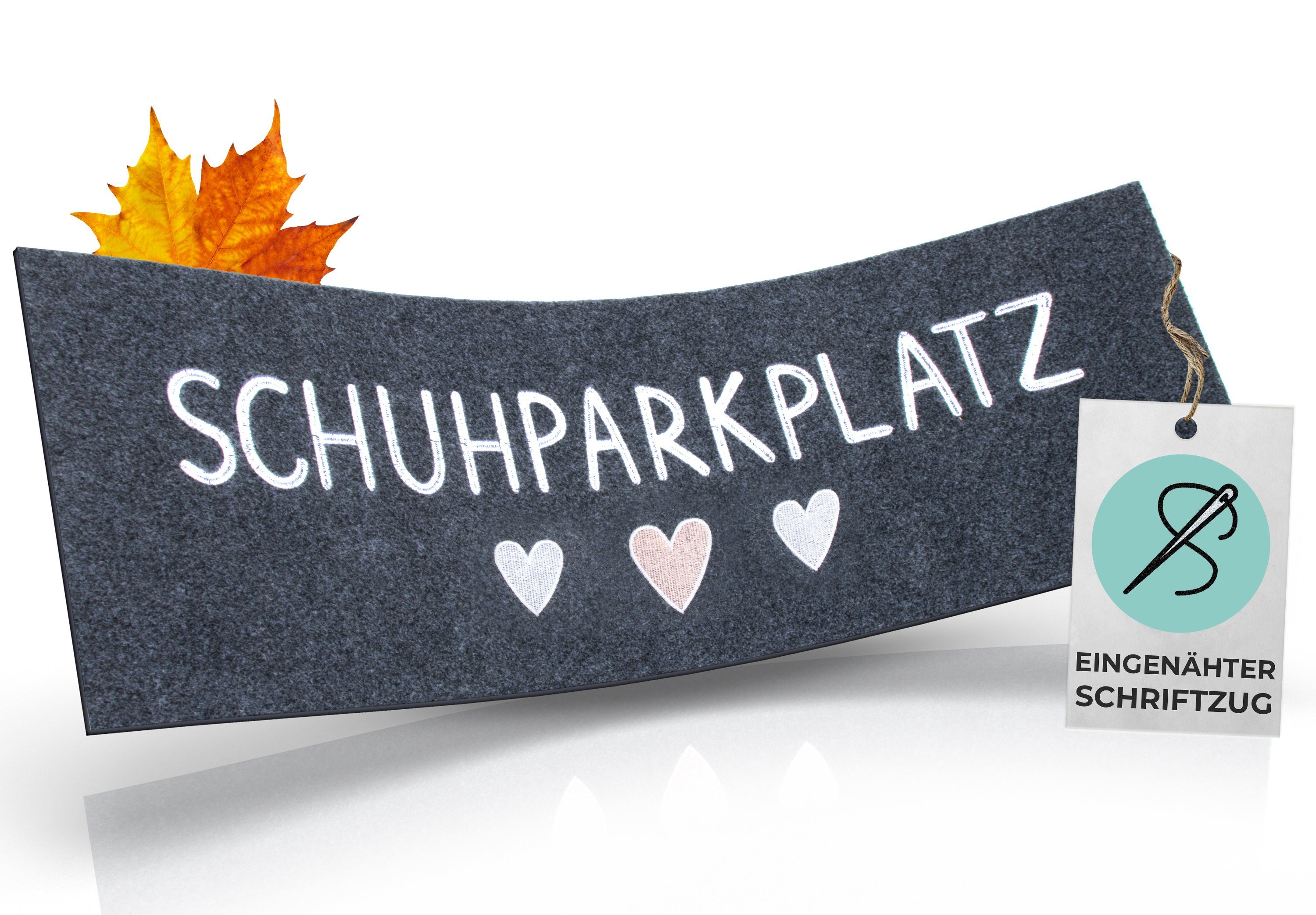 WELLMODA Fußmatte "Schuhparkplatz" I genähter Schriftzug I Sehr rutschfest günstig online kaufen