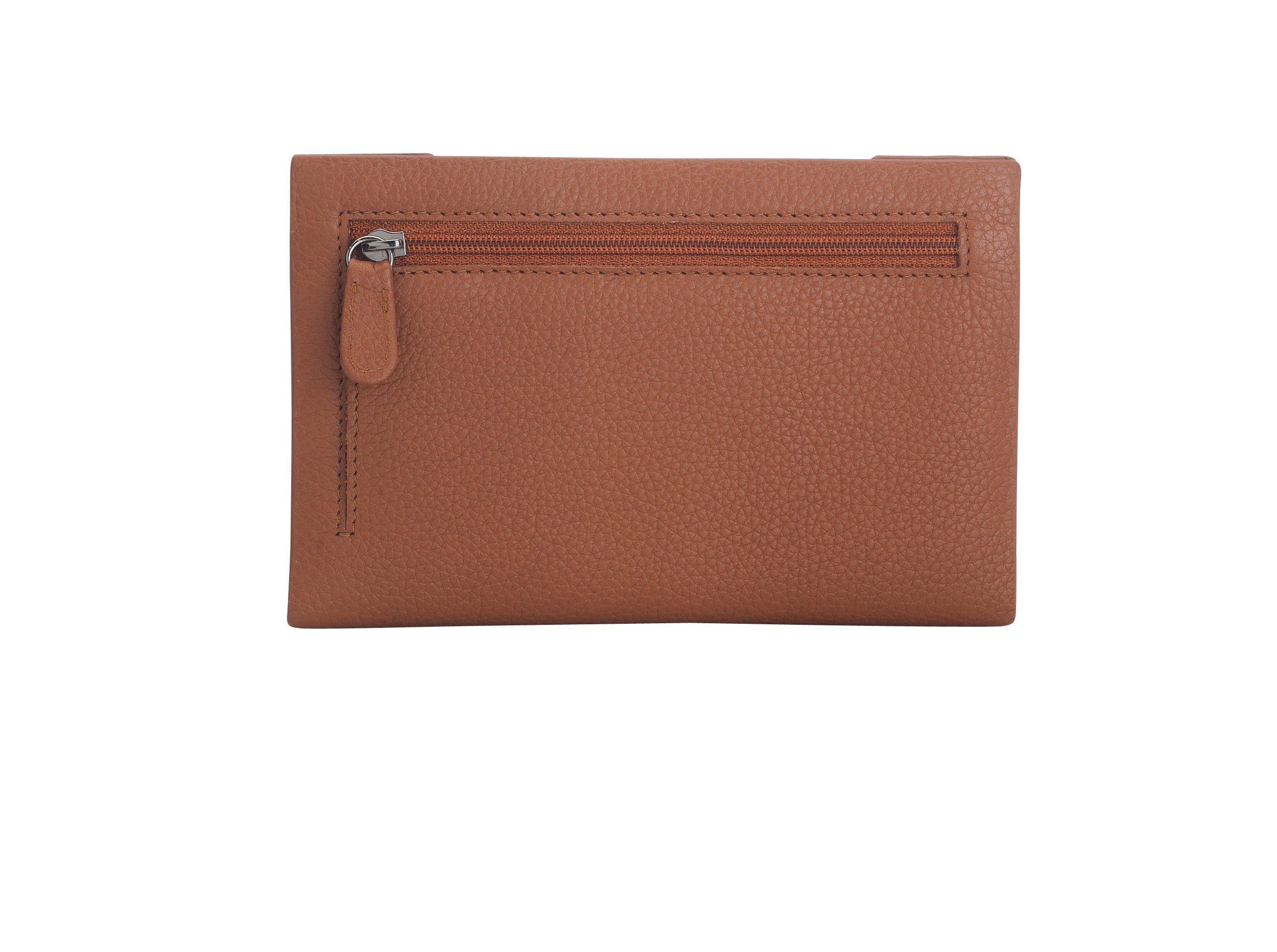 Josephine Osthoff Brieftasche Hamburg Geldbörse flach caramel