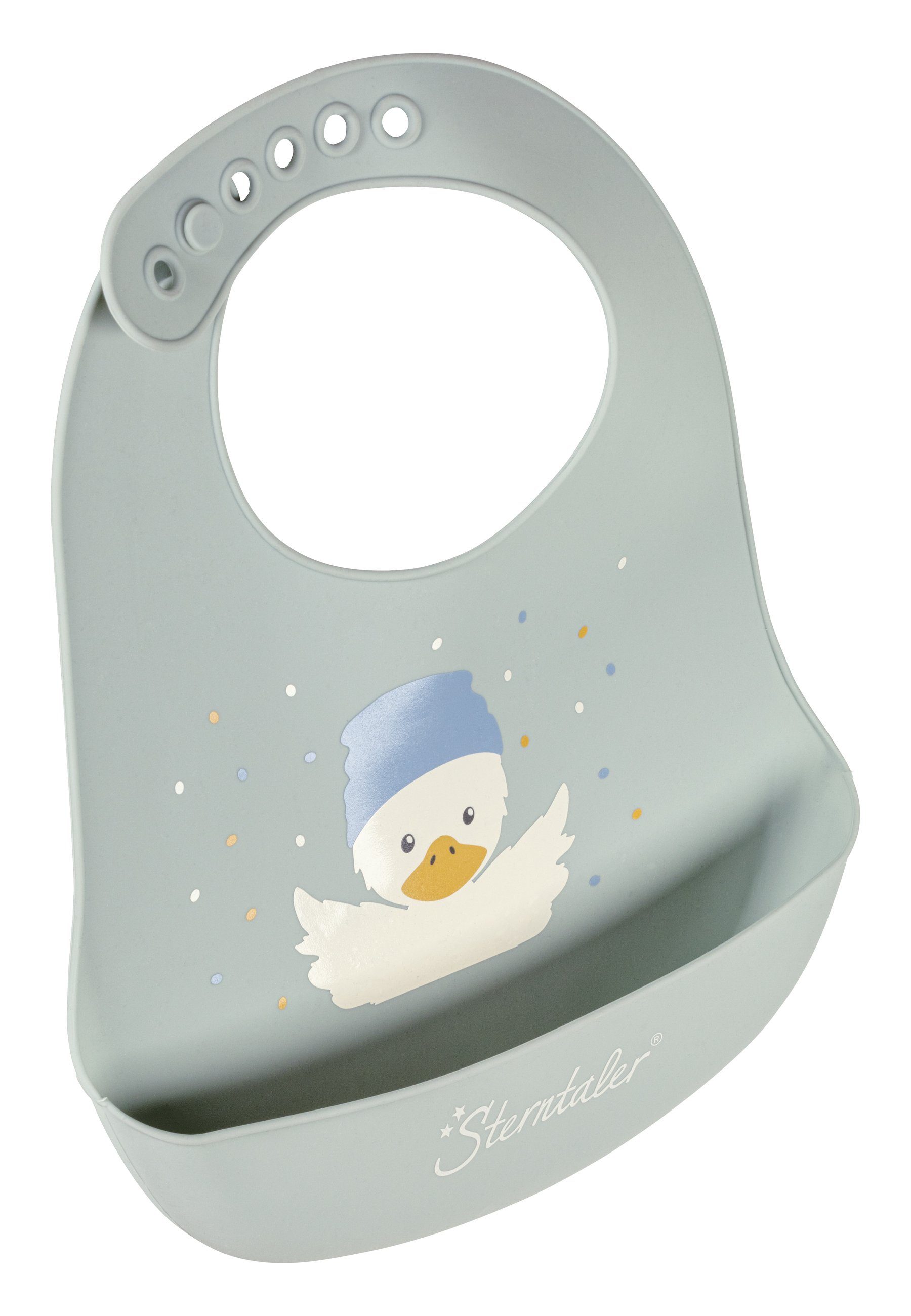 Sterntaler® Lätzchen Silikon Lätzchen ENTE Edda, (Set, 1-St)