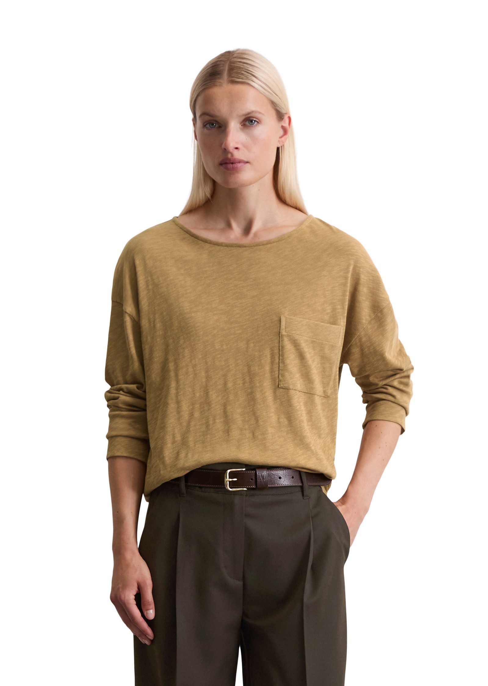 Marc O'Polo Langarmshirt aus Slub Jersey günstig online kaufen