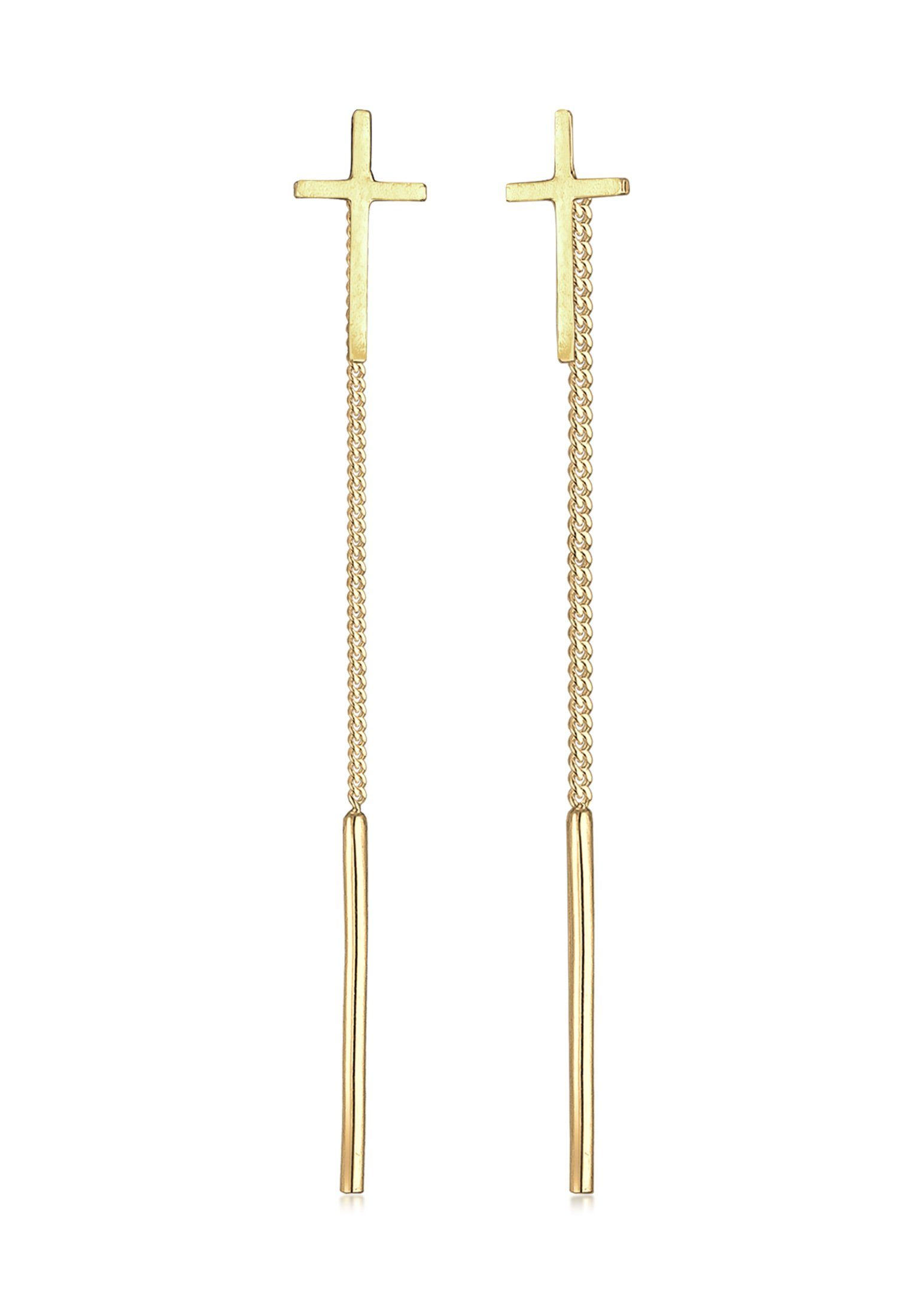 Elli Paar Ohrhänger Ohrhänger Kreuz Symbol Geo Blogger 925er Silber, Kreuz günstig online kaufen