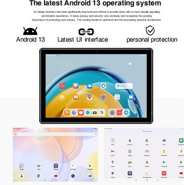 DOOGEE U9 Tablet (10", 64 GB, Android 13, Kinder Tablet (1TB TF)5060mAh, IPS-HD+ & Dual Kamera & TÜV, OTG & Type)