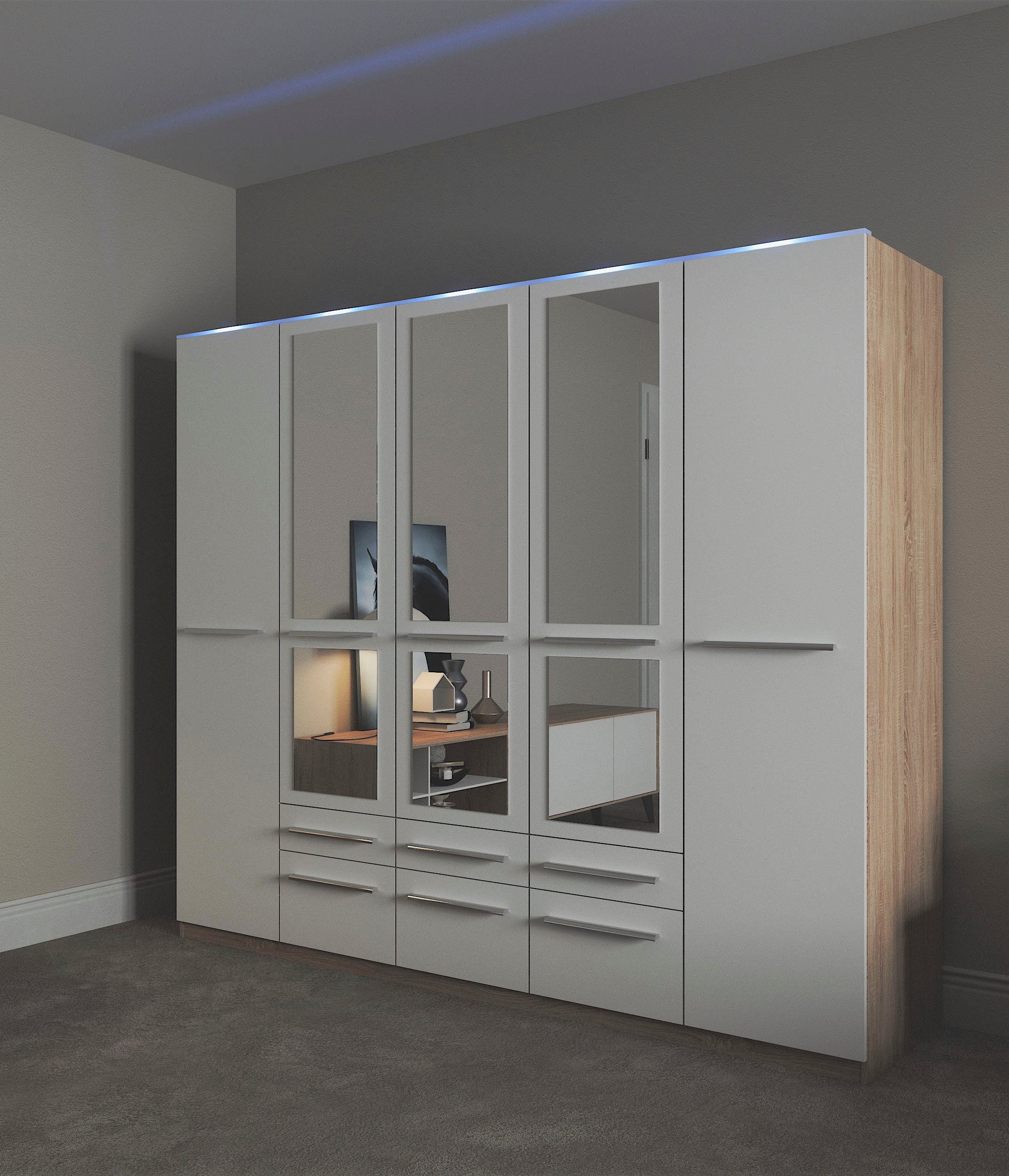 priess Kleiderschrank "Schrank Garderobe Wäscheschrank Barcelona in 5 Breit günstig online kaufen
