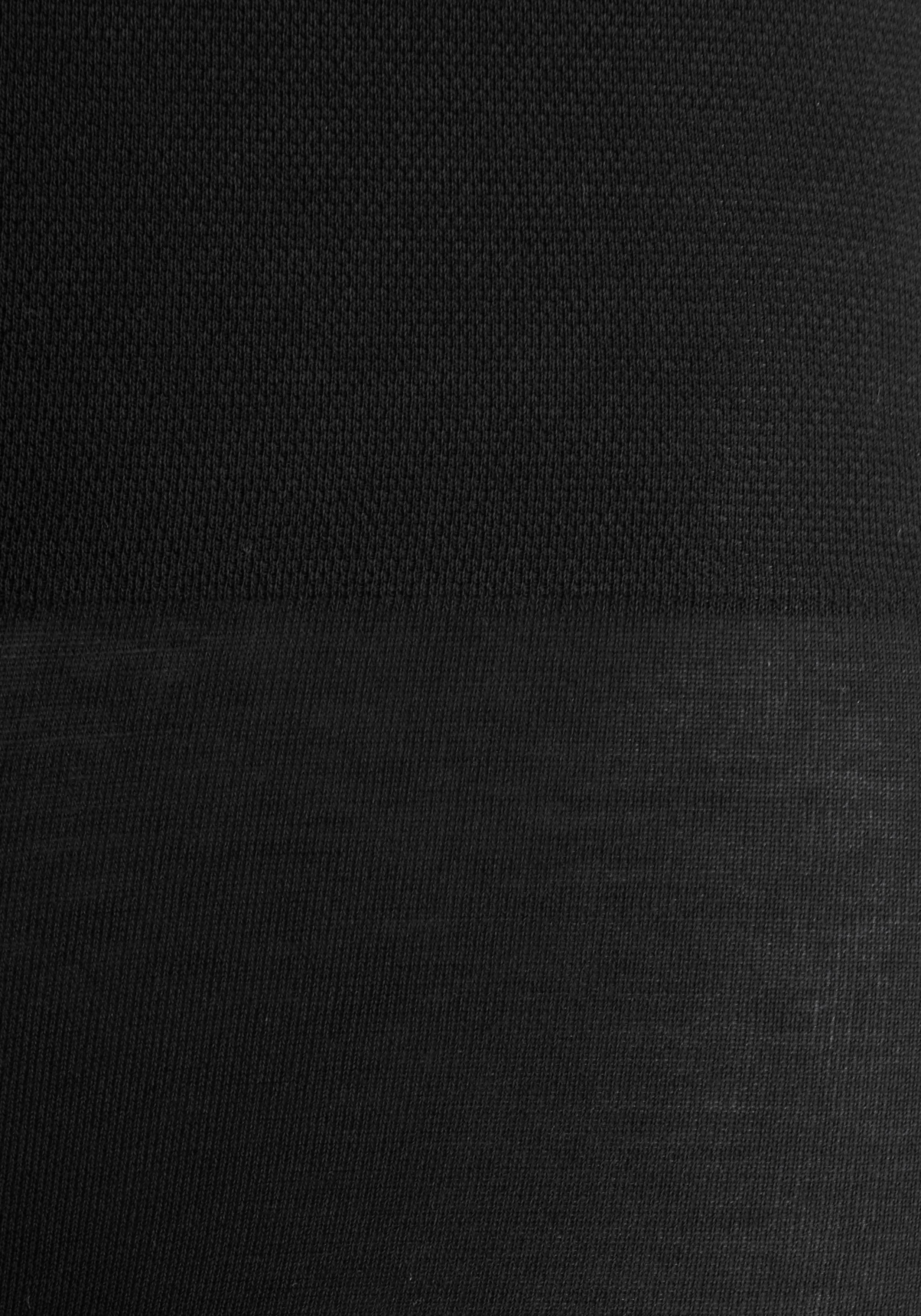 elastischer 2-St) Baumwolle petite schwarz, aus fleur (Packung, beige Formpants