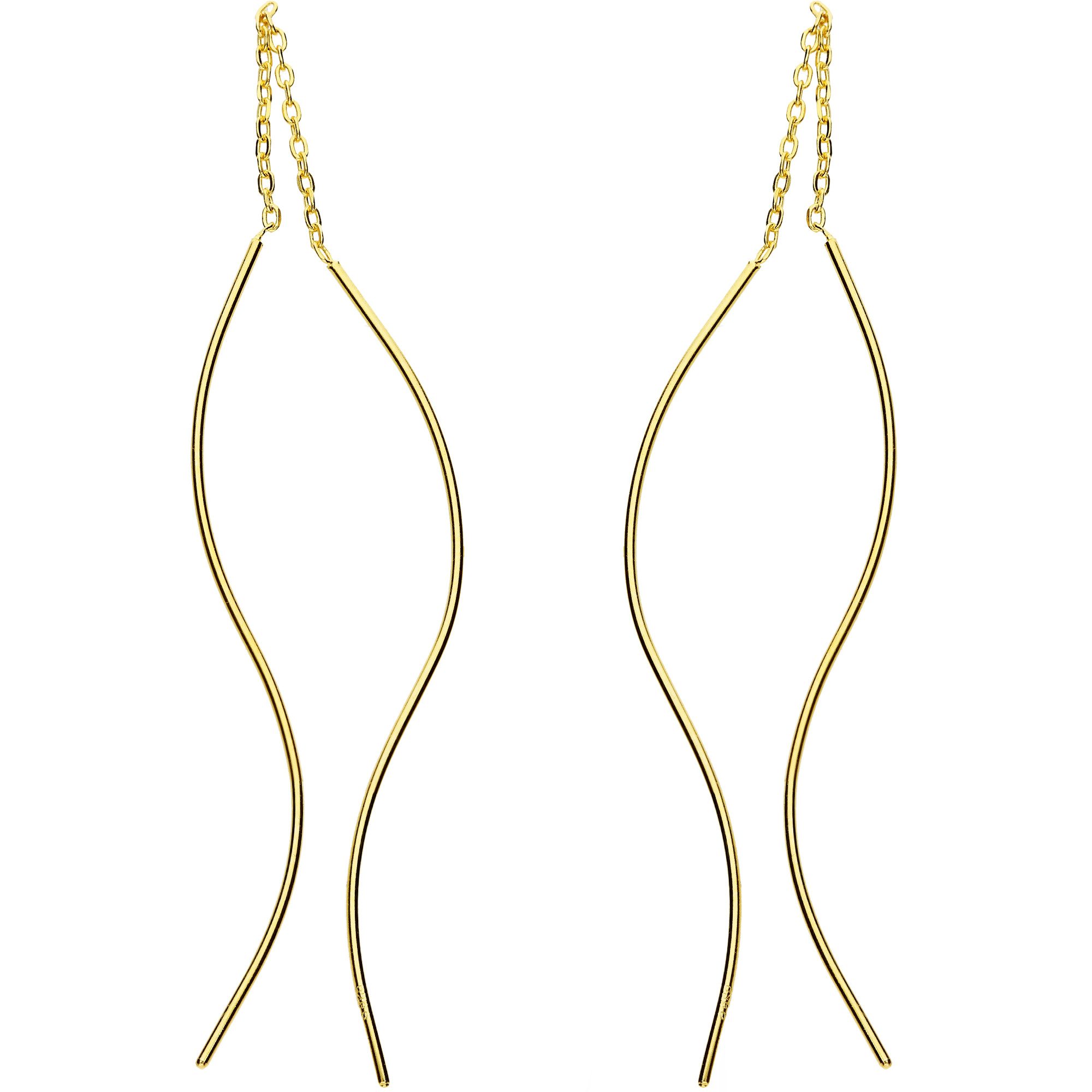 LÖB Paar Ohrhänger Durchzieher 925 Silber Gold vergoldet Spirale Ohrringe H günstig online kaufen