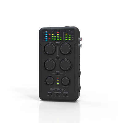 IK Multimedia Digitales Aufnahmegerät (iRig ProQuattro I/O Kompaktes Audio-MIDI Interface - iOS Interface)