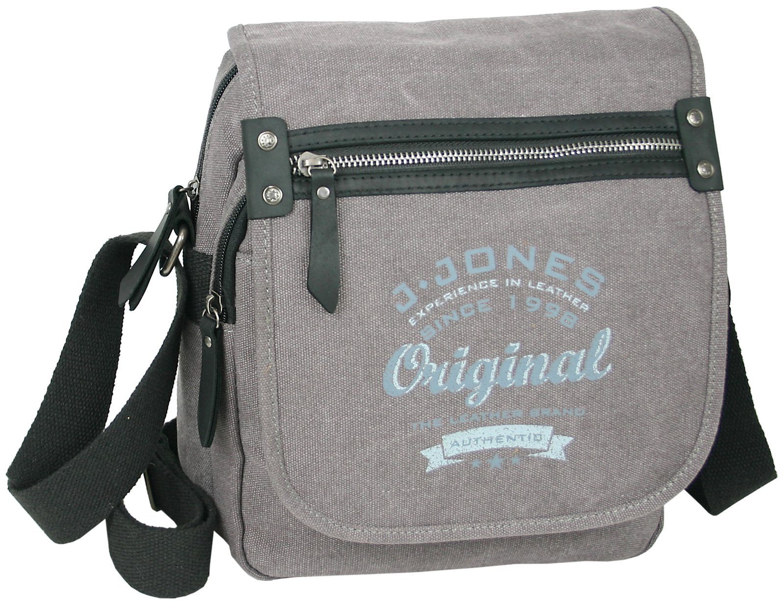 J JONES JENNIFER JONES Messenger Bag - Schultertasche aus Canvas - Umhängetasche 9 Liter Volumen, 25x31x12 cm