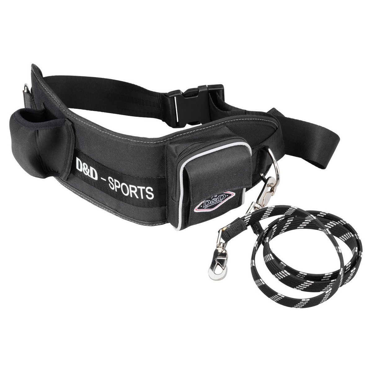 D&D Hands-free-Leinen Sports Active Walker schwarz