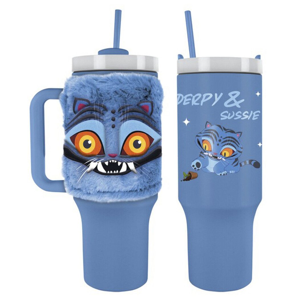 KPop Demon Hunters Trinkflasche K-Pop Demon Hunters Becher 1,2L Derpy Plüsch