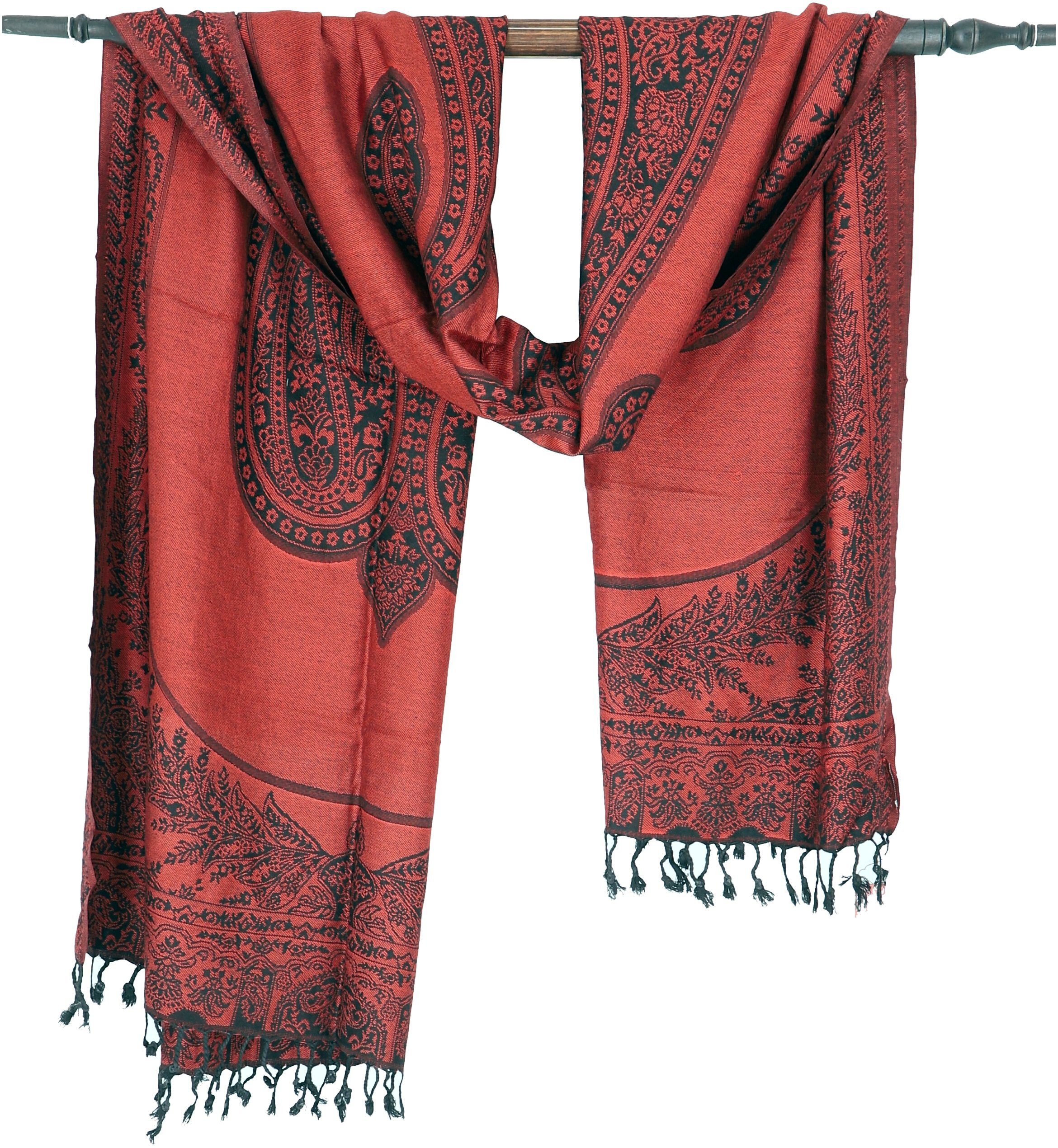 Halstuch Viskose Schal, Indische Boho Stola mit Paisley..
