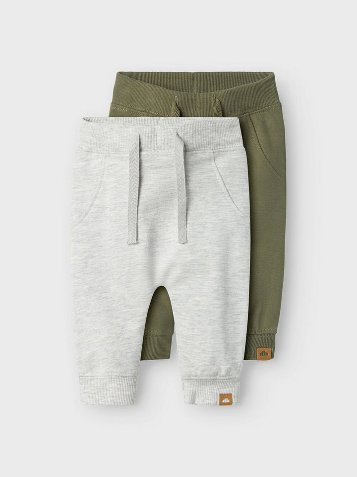 Name It Sweathose NBNTAKKI mit verstellbarem Bund und bequemer Form (Packung, 2-tlg) meliert, regular fit, Baumwollmix, Sweatware