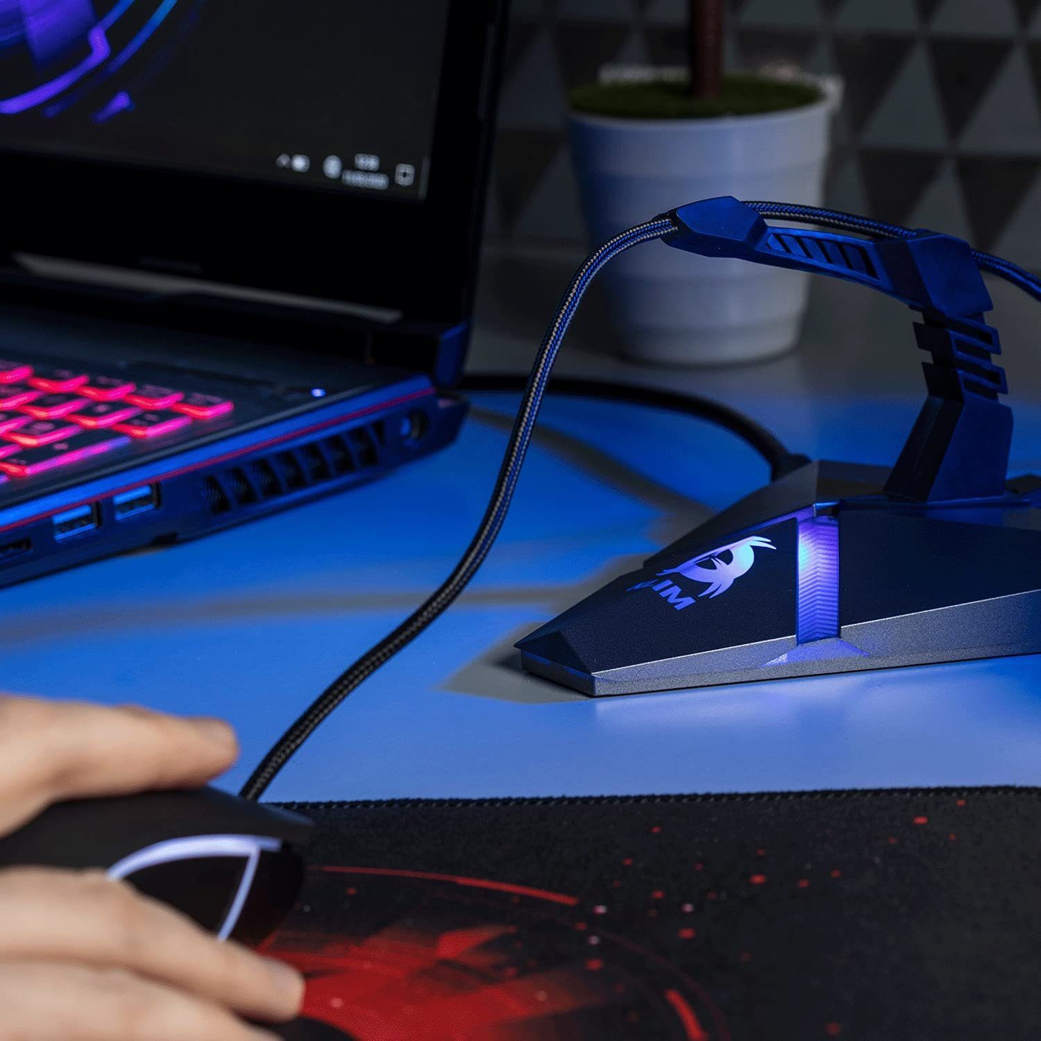 KLIM Bungee Gaming-Maus (KLIM Bungee Mauskabelhalter für kabelgebundene Maus)