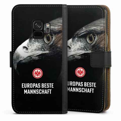 DeinDesign Handyhülle Eintracht Frankfurt Offizielles Lizenzprodukt Europameisterschaft, Samsung Galaxy S9 Hülle Handy Flip Case Wallet Cover Handytasche Leder