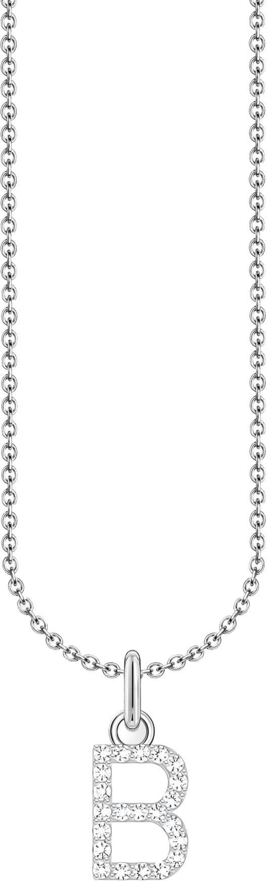 THOMAS SABO Kette mit Anhänger Buchstabe, mit Zirkonia (synth)