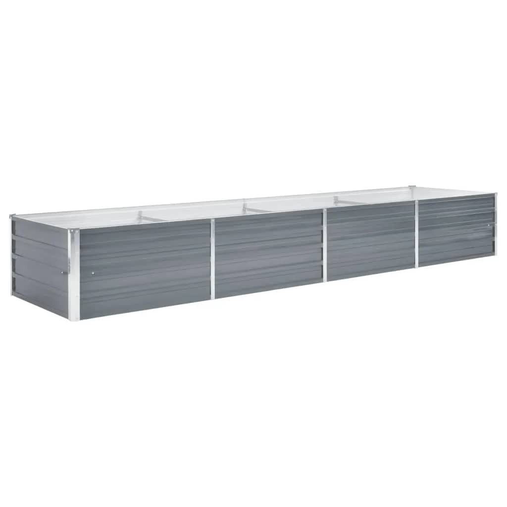 Hochbeet Garten-Hochbeet Verzinkter Stahl 320x80x45 cm Grau