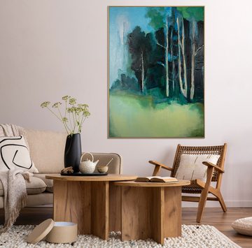 YS-Art Gemälde Ruhiger Wald, Landschaft