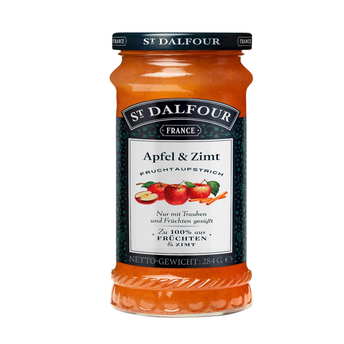 ST DALFOUR Fruchtaufstrich, St. Dalfour Fruchtaufstrich Apfel und Zimt Brotaufstrich 284g