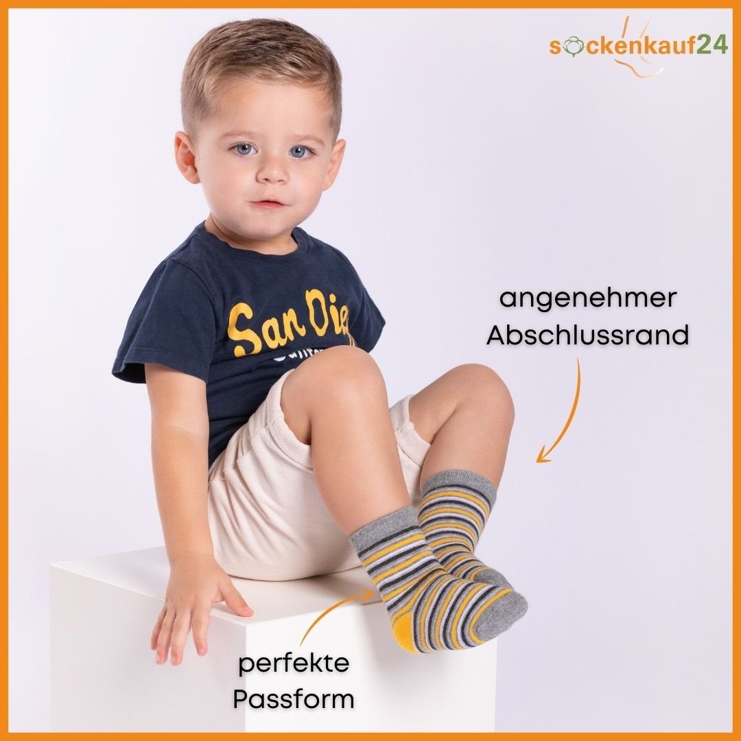 sockenkauf24 Socken 10 Paar Kinder Socken Jungen & Mädchen Baumwolle Kindersocken (35-38) - 54353 – Bild 5 von 5