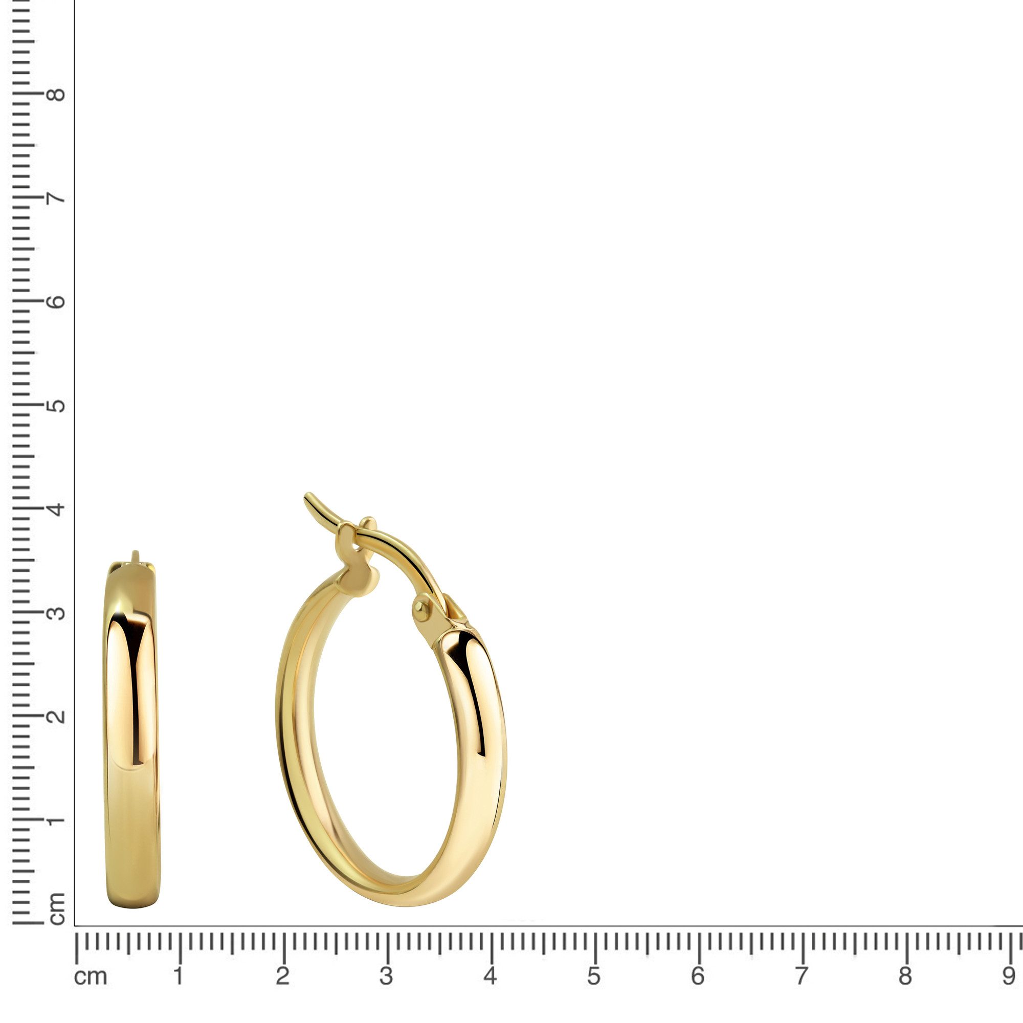 Fascination by Ellen K. Paar Creolen 333 Gold 17,5mm Durchmesser