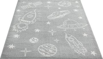 Teppich Beat Kids Moderner Weicher Kinderteppich, Weltraum, Astronauten, the carpet, Rechteck