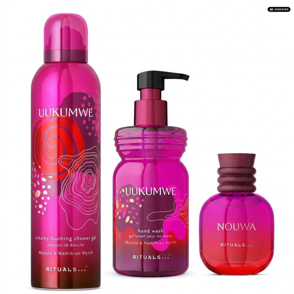 Rituals Duschgel Rituals Uukumwe Duschgel Handseife und Eau de Parfum Set, Pflege- und Duft-Ritual mit Marula, Myrrhe und Tonkabohne