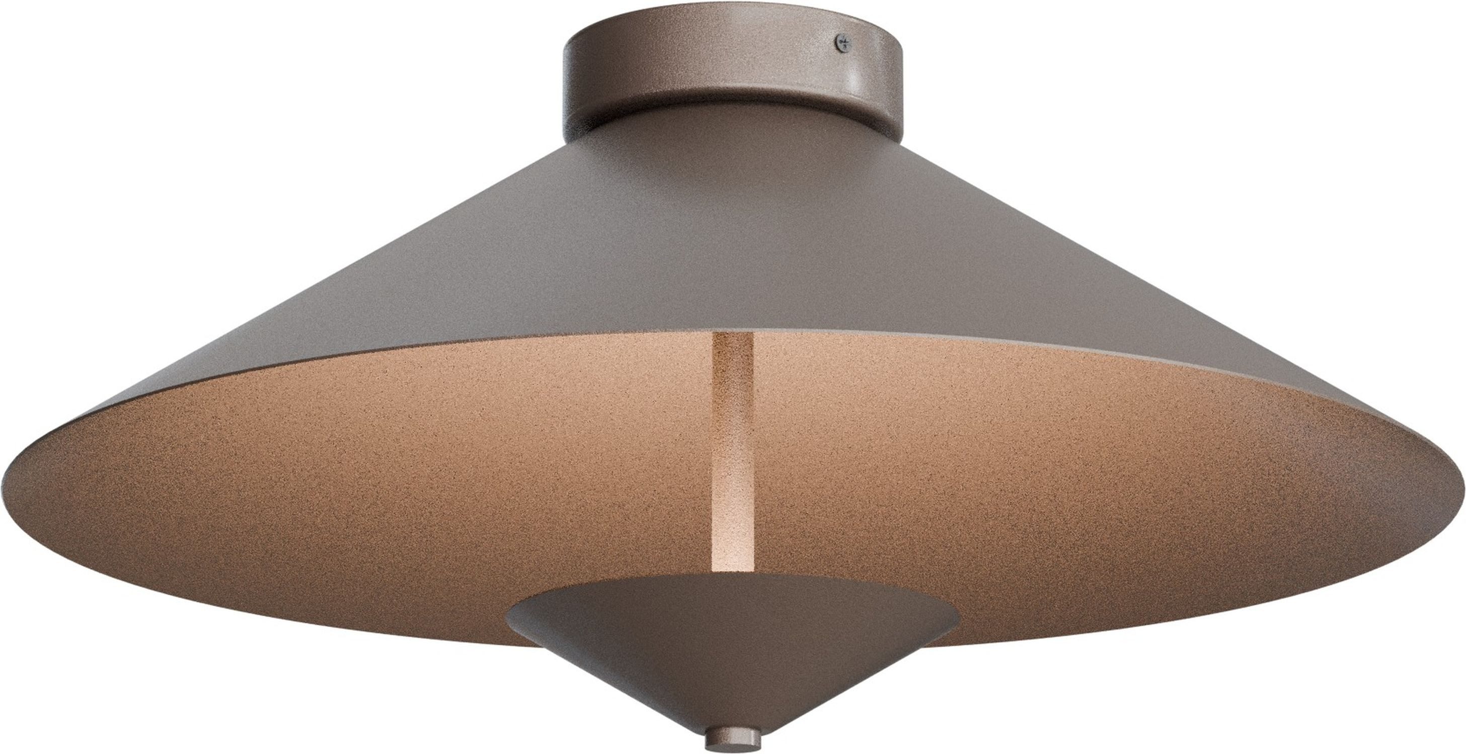 Licht-Erlebnisse Deckenleuchte GULE, LED fest integriert, LED Metall D: 45 cm Kakao rund 2200-2700 K 550 lm Modern
