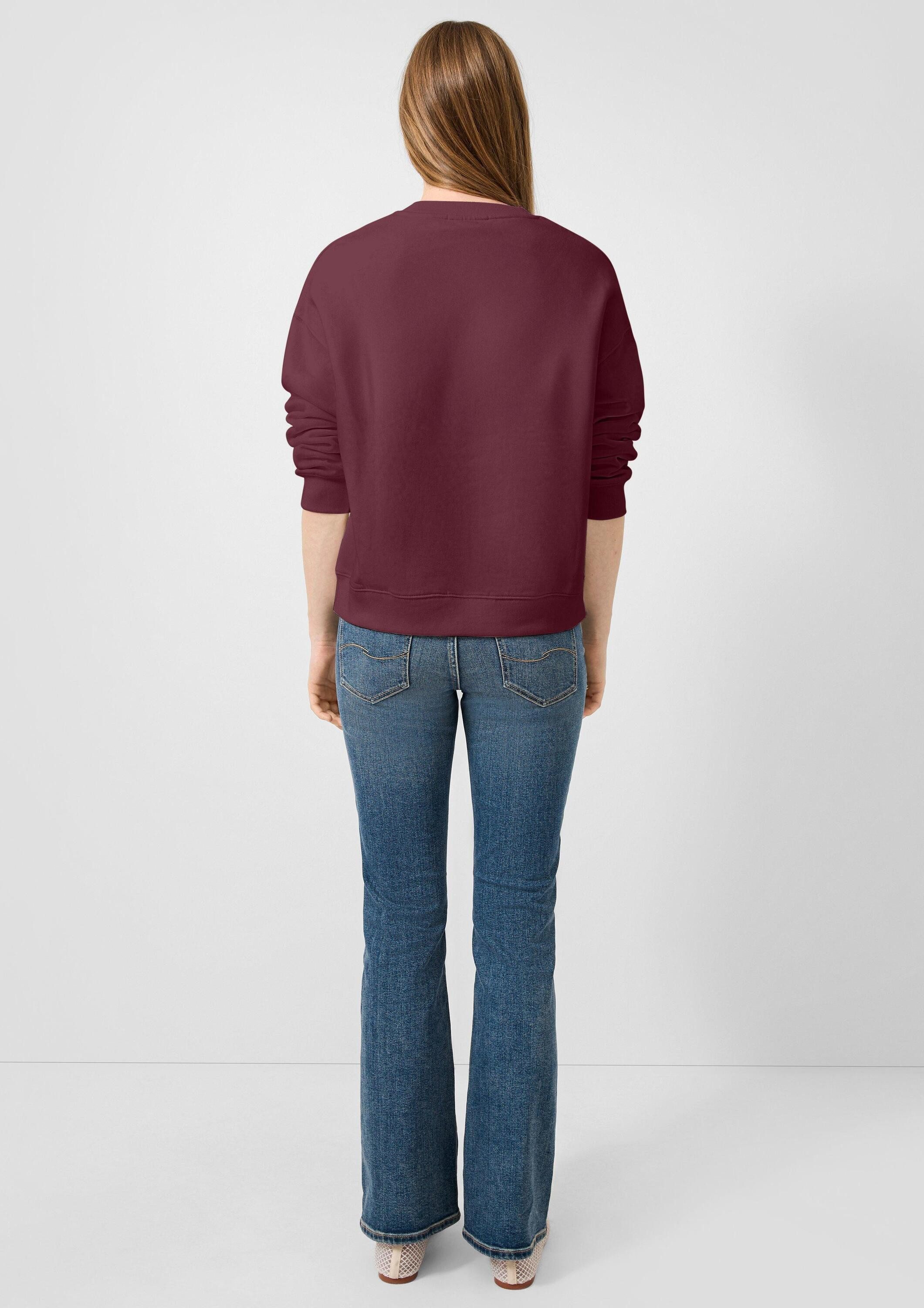 QS Sweatshirt Sweatshirt Weiches Sweatshirt mit Print