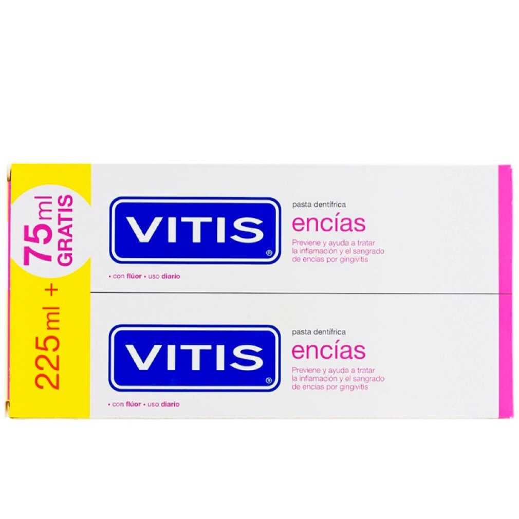 Vitis Zahnpasta GUMS toothpaste with fluoride duo 2 x 150 ml