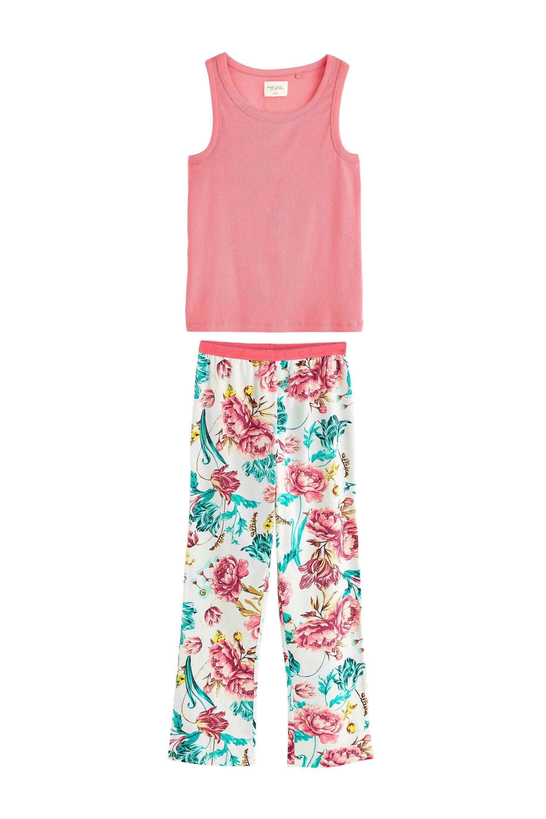 Next Pyjama Pyjama mit geripptem Trägertop günstig online kaufen