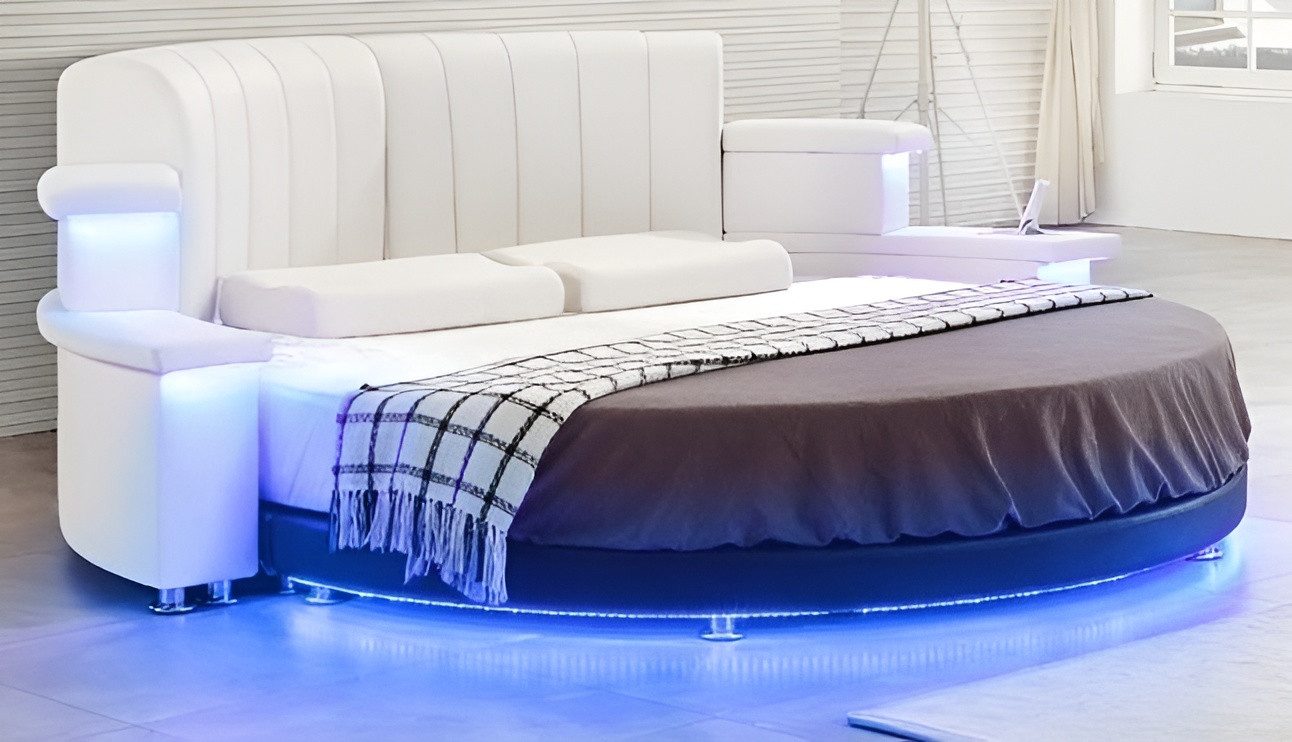 Xlmoebel Rundbett Luxus Rundbett mit elegantem Design und hochwertiger Verarbeitung (Bett, 1-tlg., Bett), Hergestellt in Europa