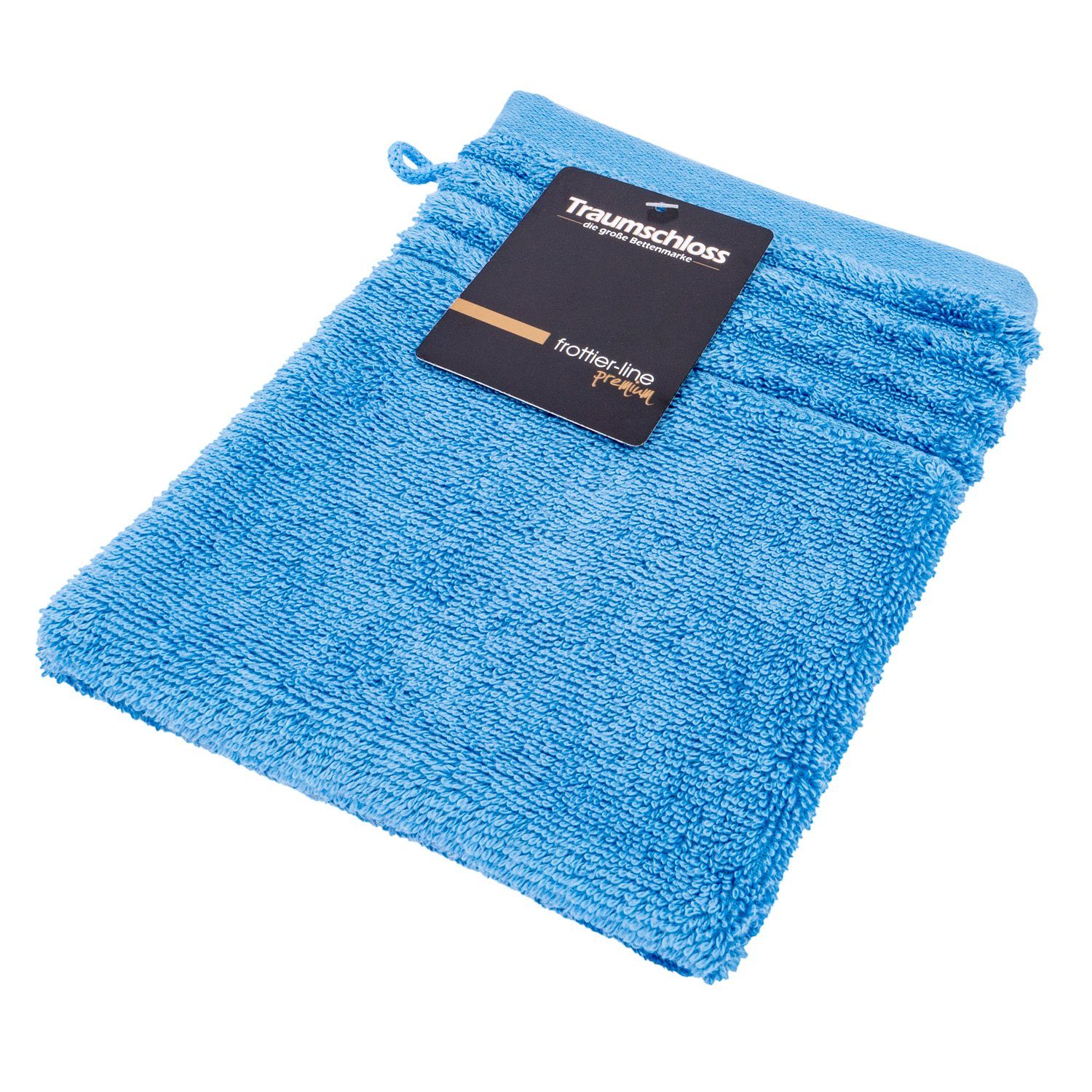 Supima Baumwolle blau (1-tlg), amerikanische 100% mit Waschlappen Traumschloss 600g/m² Premium-Line nordic