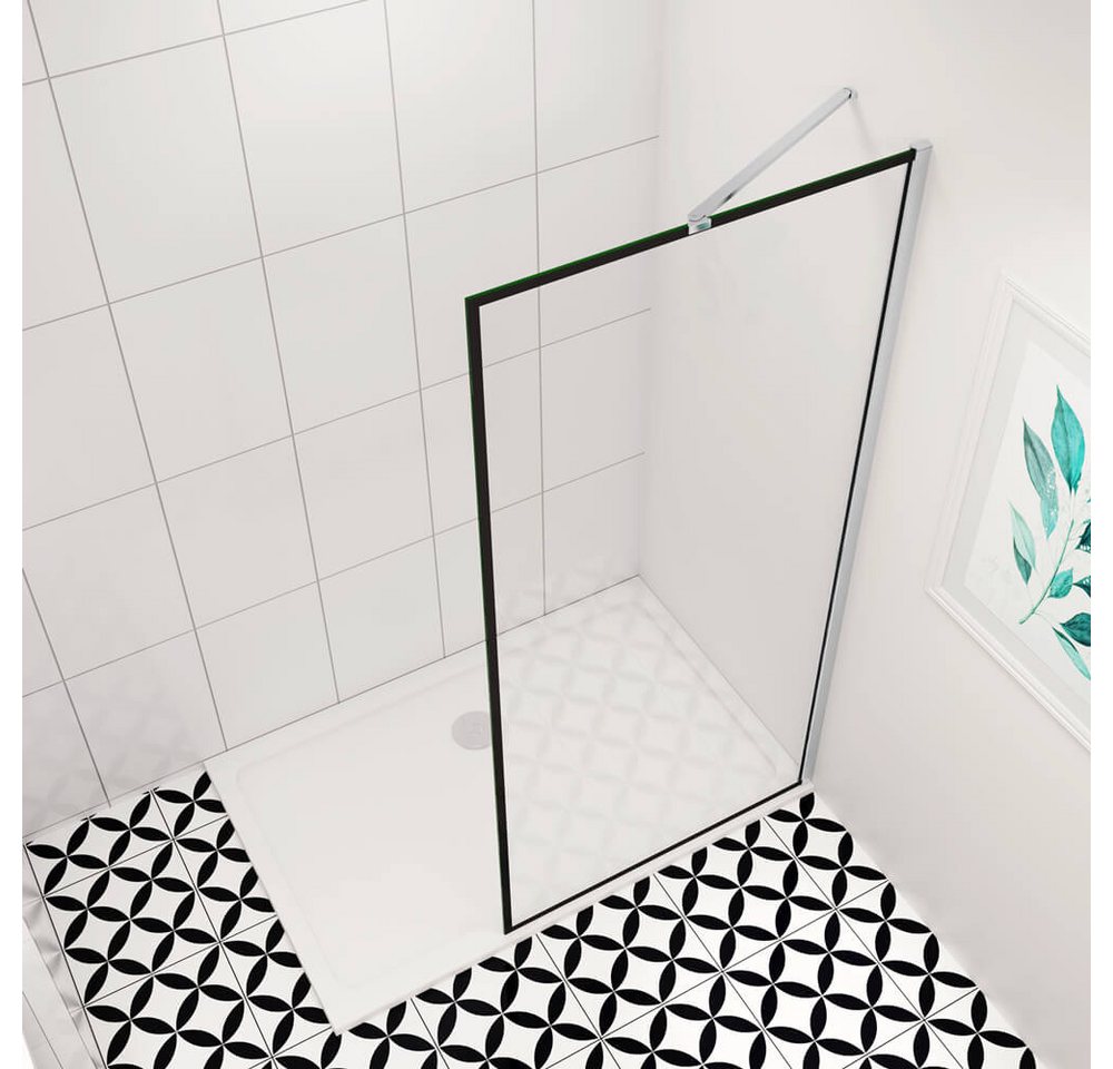 Thumbnail - duschspa Duschwand 200cm 8mm ESG Nano Glas Glaswand Walk in Dusche Trennwand Duschwand, Einscheibensicherheitsglas, Sich...