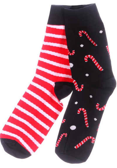 Martinex Freizeitsocken »1 Paar Socken lustige bunte witzige Strümpfe Damen Herren Kinder 35 38 39 42 43 46 bunt Weihnachtssocken«