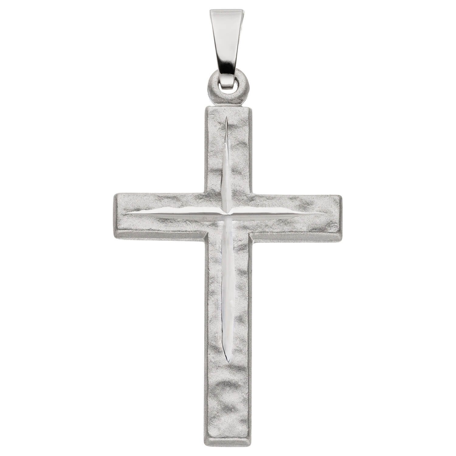 Kettenanhänger Anhänger Kreuz 28,5x16,7mm aus 925 Silber rhodiniert