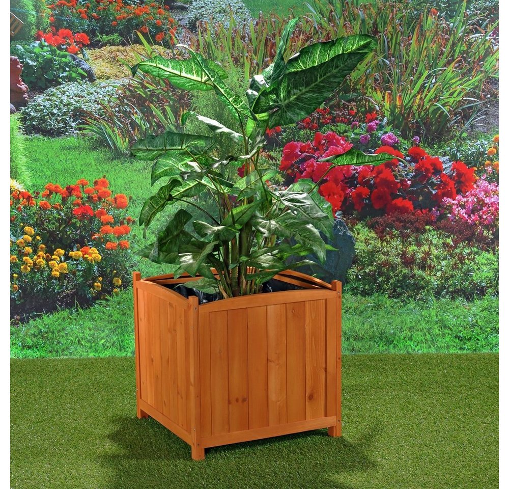 Thumbnail - Melko Pflanzkübel Blumenkasten 2 Stück Pflanztrog 50cm Blumentopf Eckig Blumenständer (Stück, 2 St., 2er Set), Innenfoli...