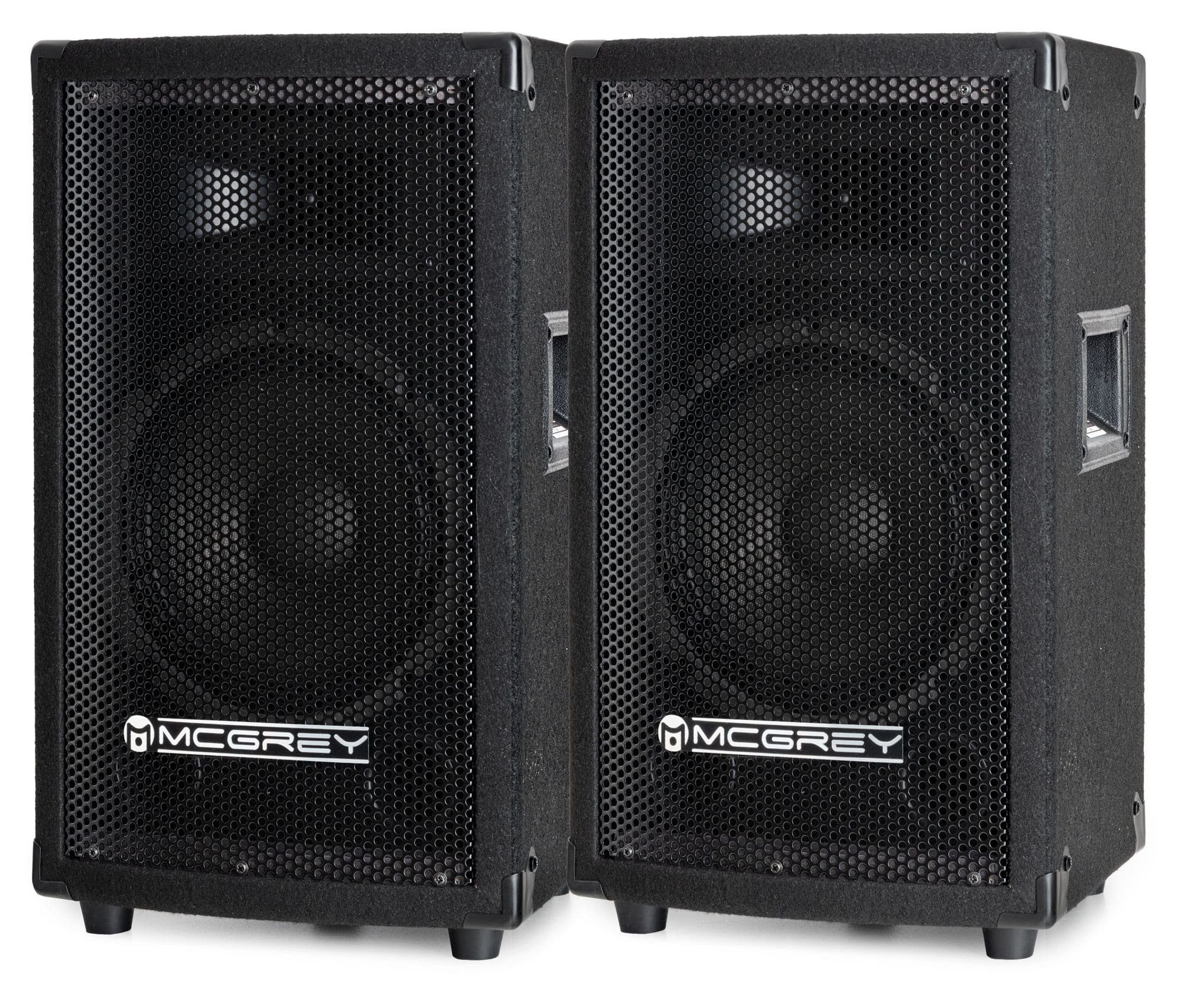 McGrey TP-8 DJ PA Passiv Box 20cm (8) Subwoofer, 2-Wege System, Holzgehäuse Lautsprecher (150 W, Paar Passiv-Speaker mit Boxenflansch) | Lautsprecher