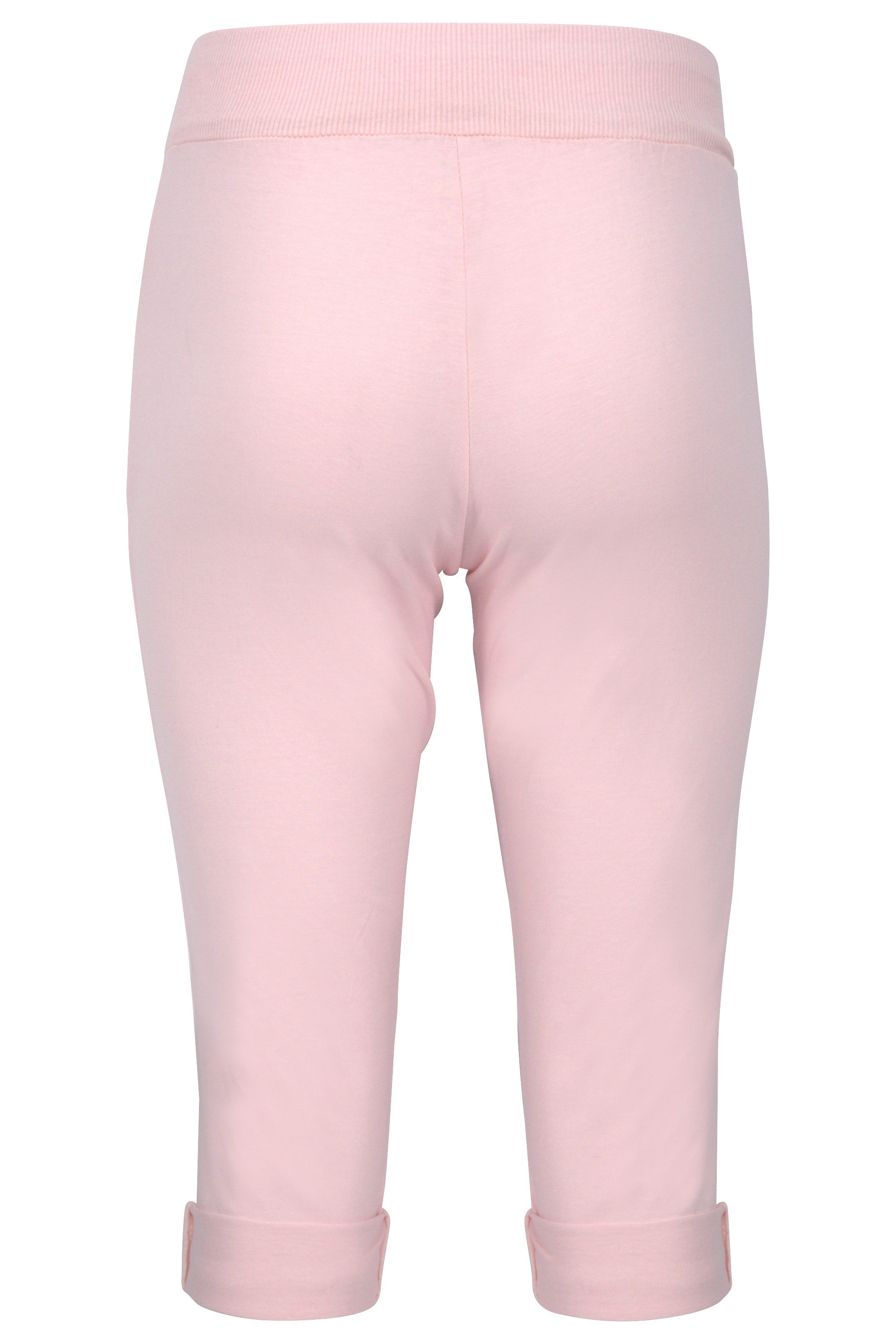 malito more than fashion Caprihose malito Damen kurze Hose, lässige Boyfriendhose, Sweatpants in Unifar Schlupfform mit Bindeband Einheitsgröße