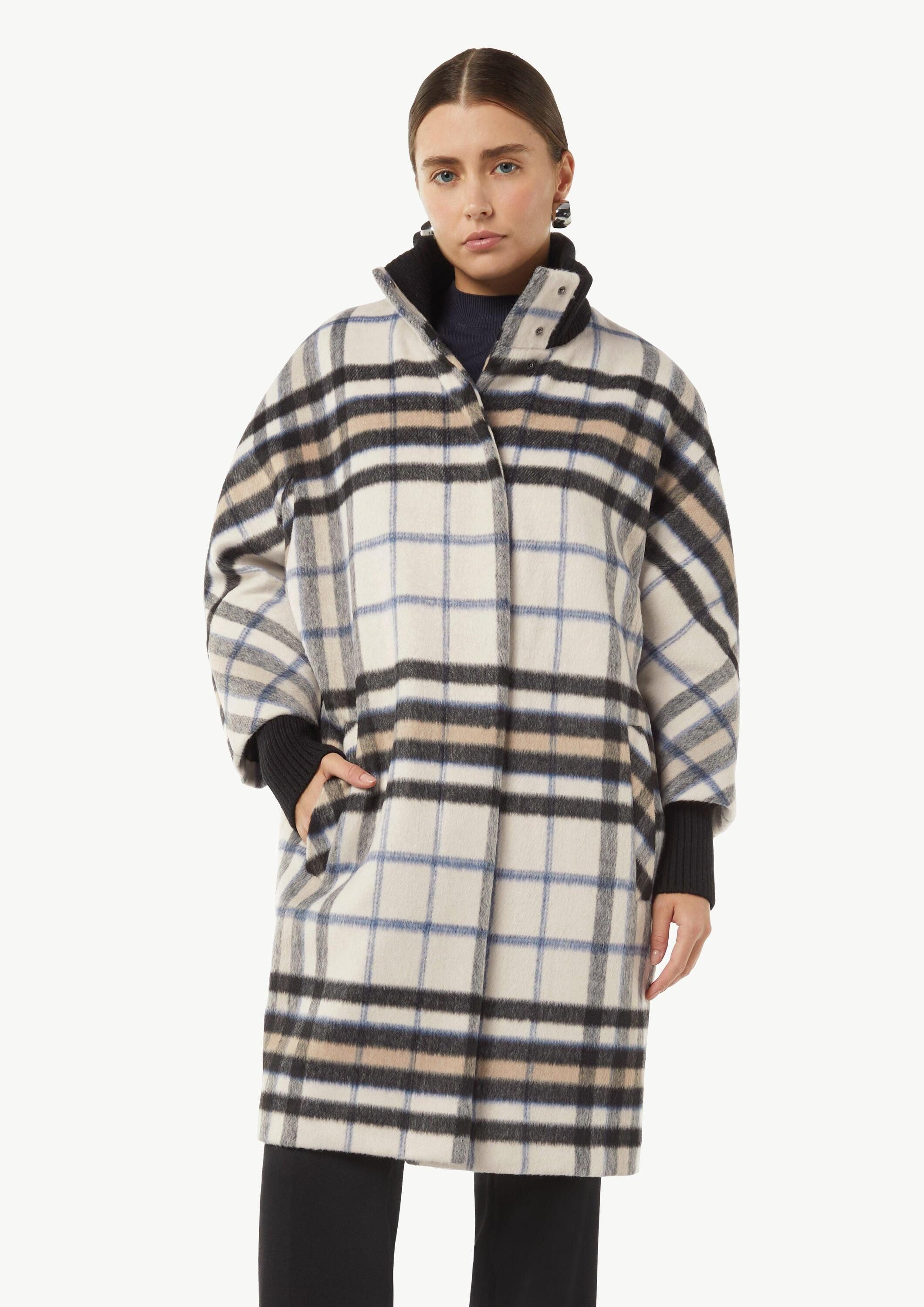 comma Funktionsmantel Outdoor-Jacke Karierter Mantel mit günstig online kaufen