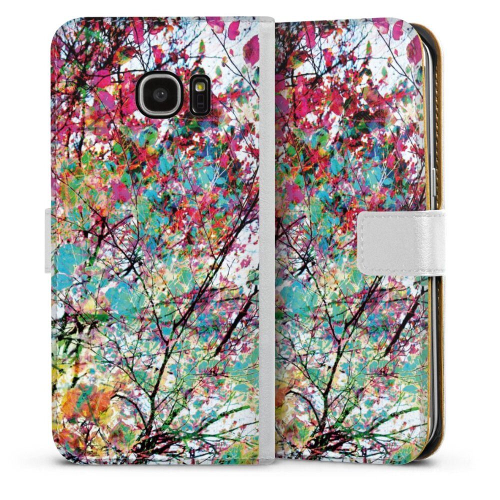 DeinDesign Handyhülle Malerei Blätter Kunst Autumn8, Samsung Galaxy S7 Edge Hülle Handy Flip Case Wallet Cover