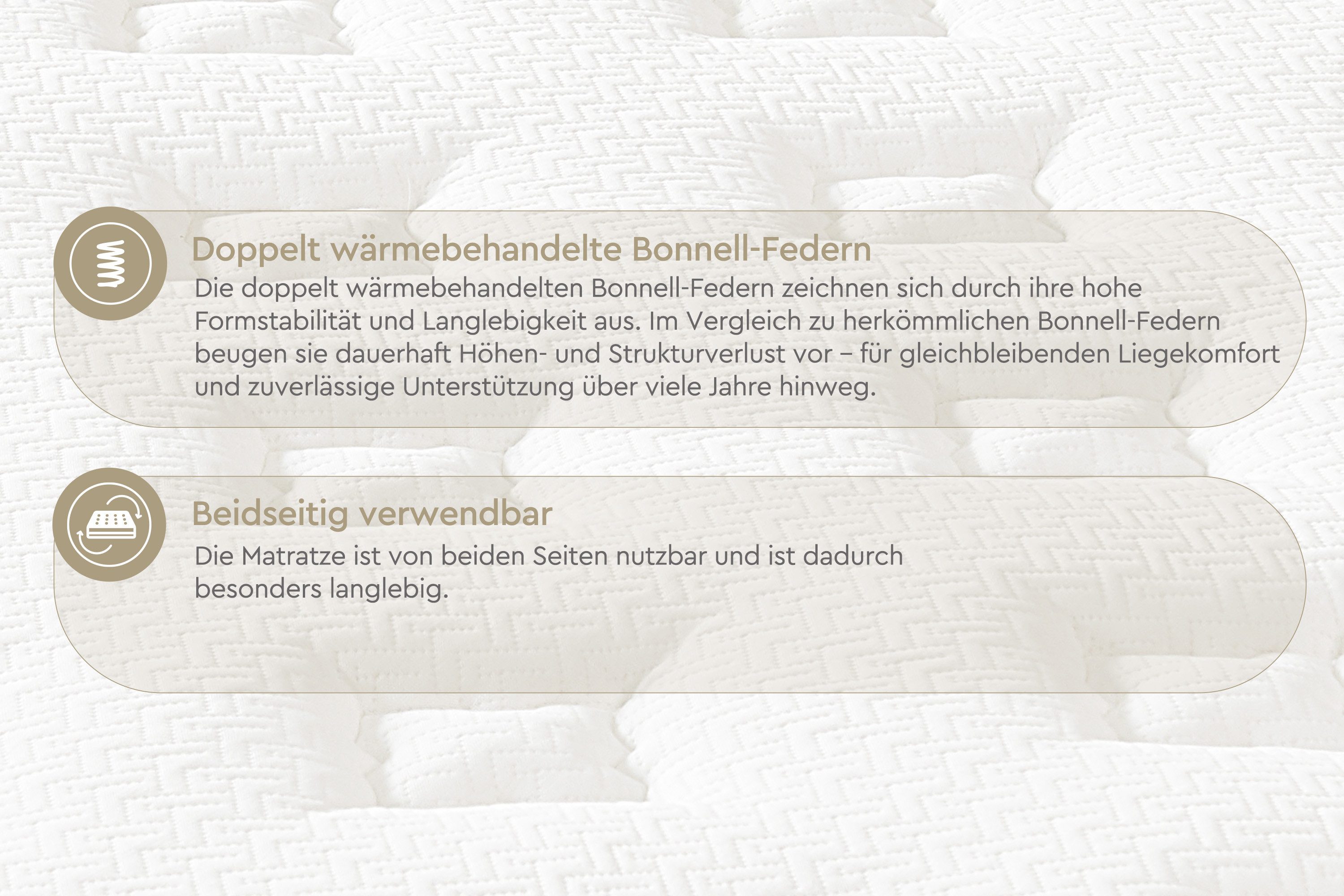 Bonnellfederkernmatratze Majestät Luxus, Boxspringmatratze 90x200, 140x200 cm & weitere Größen, Yatas Bedding, 30 cm hoch, H3, wendbar, ergonomisch, atmungsakti – Bild 5 von 5
