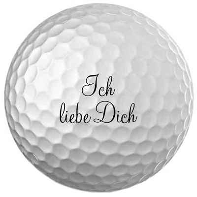 elbedruck Golfball Golfball mit Spruch. 3 Stück Golfbälle Wilson Ultra mit dem Spruch Ihrer Wahl, verpackt im kleinen Leinenstruktur Säckchen