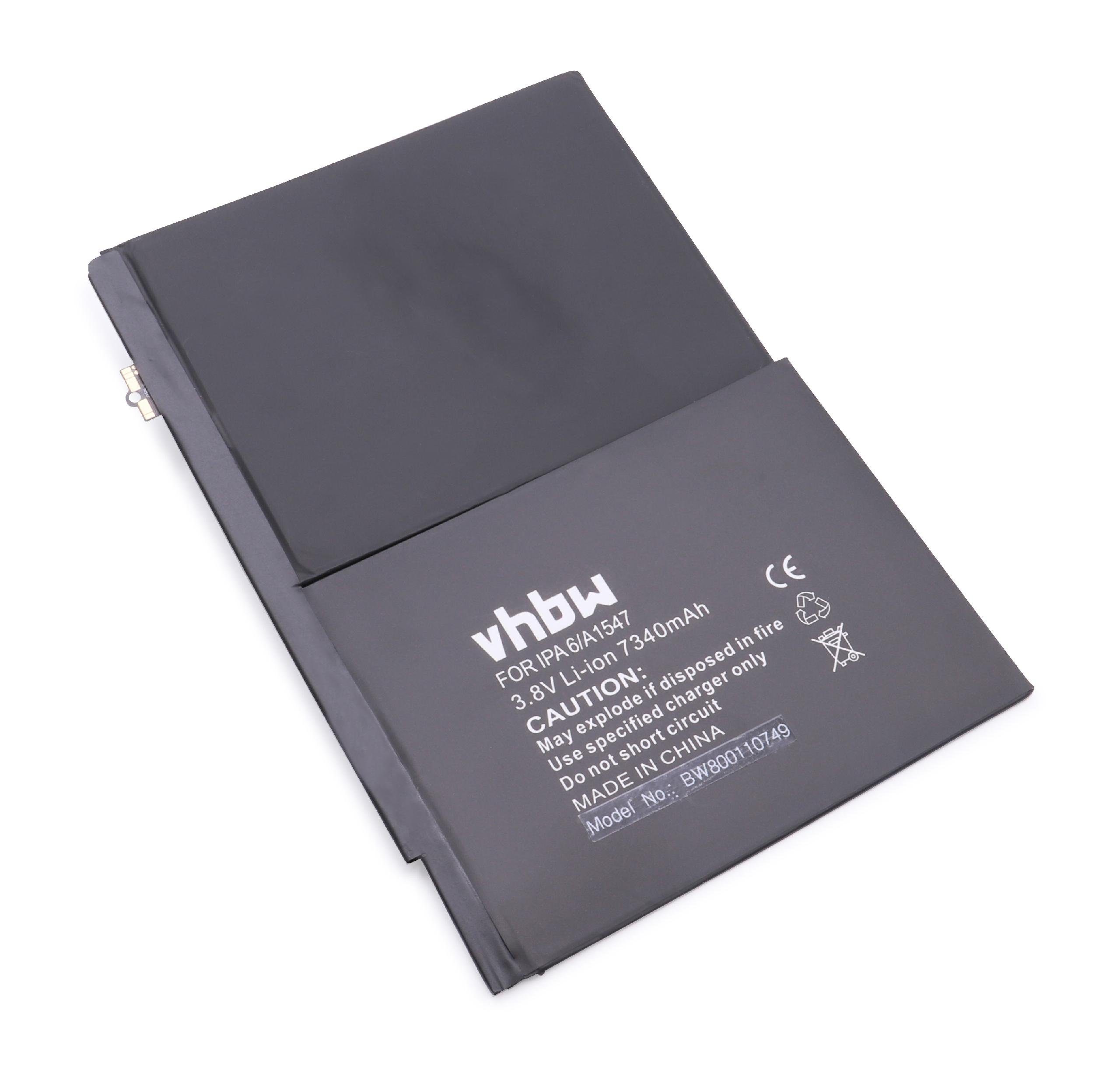 Tablet-Akku MH2U2LL/A, MH322LL/A passend MH2W2LL/A, mAh Apple für Kompatibel mit 3,76V, MH2V2LL/A, MH2P2LL/A, vhbw (7340mAh, Li-Ion) 7340 MH312LL/A,