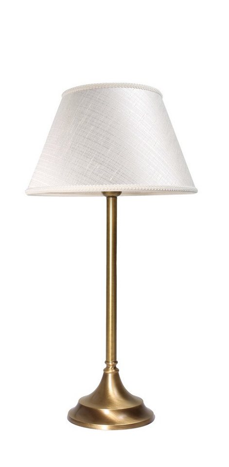 Licht-Erlebnisse Nachttischlampe PELIEL, ohne Leuchtmittel, Schlafzimmer  Tischlampe aus Messing H:36cm E14 Klassisches Design