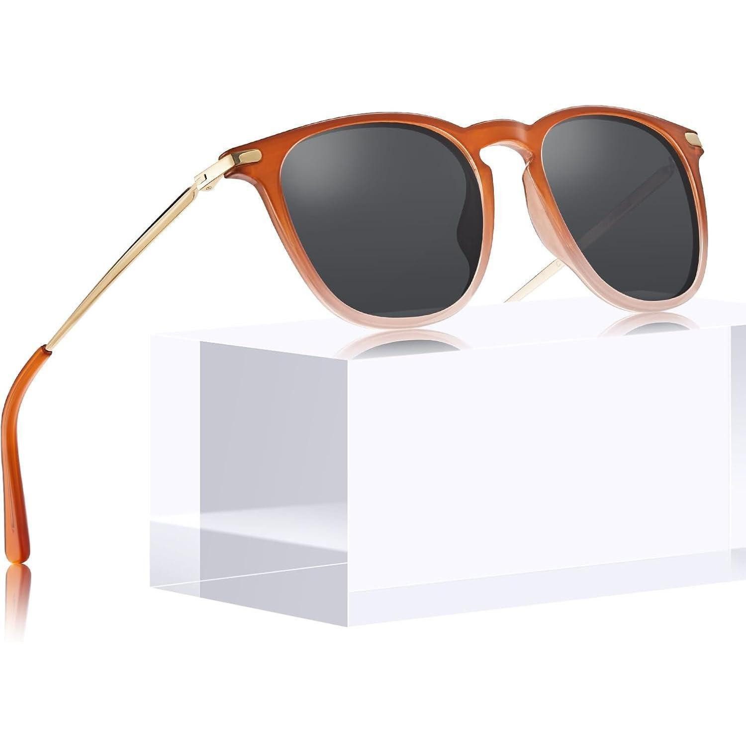 Sonnenbrille Sonnenbrille Polarisierte Damen D Leopard Rahmen Linse Grau
