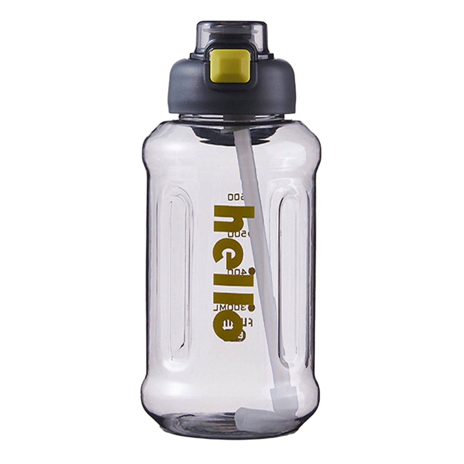 1000ml Trinkflasche Stroh-Wasserbecher Griff, Blusmart dark Hoher Tragbarer grey Trinkflasche Versiegelter, Mit Kapazität,