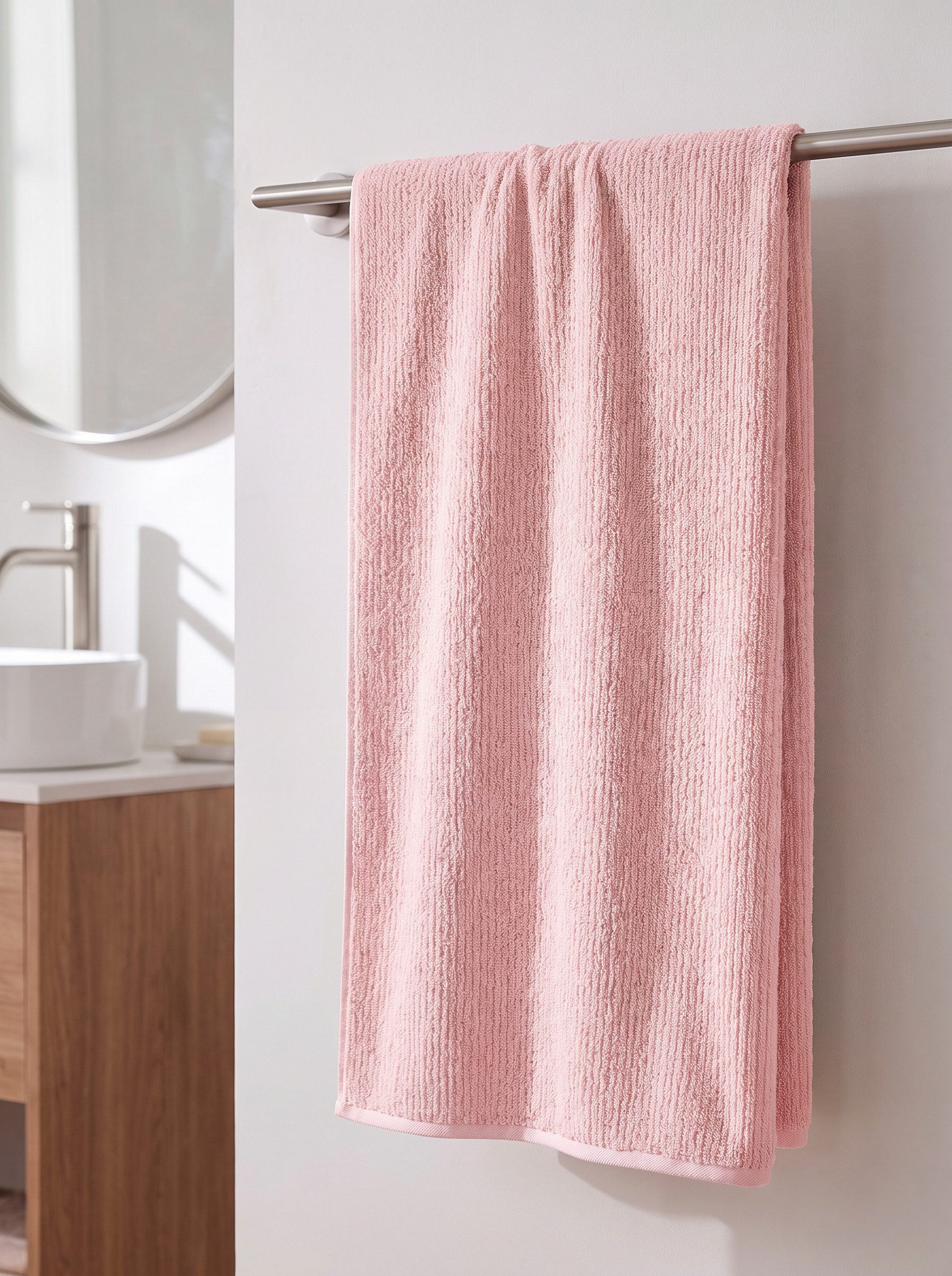 OTTO home Badetuch Riva, 80x150, Premium Handtücher, 500 gr/m², Webfrottier (1-St), Hoch-Tief-Struktur, Streifen, weich, 5 Jahre Garantie