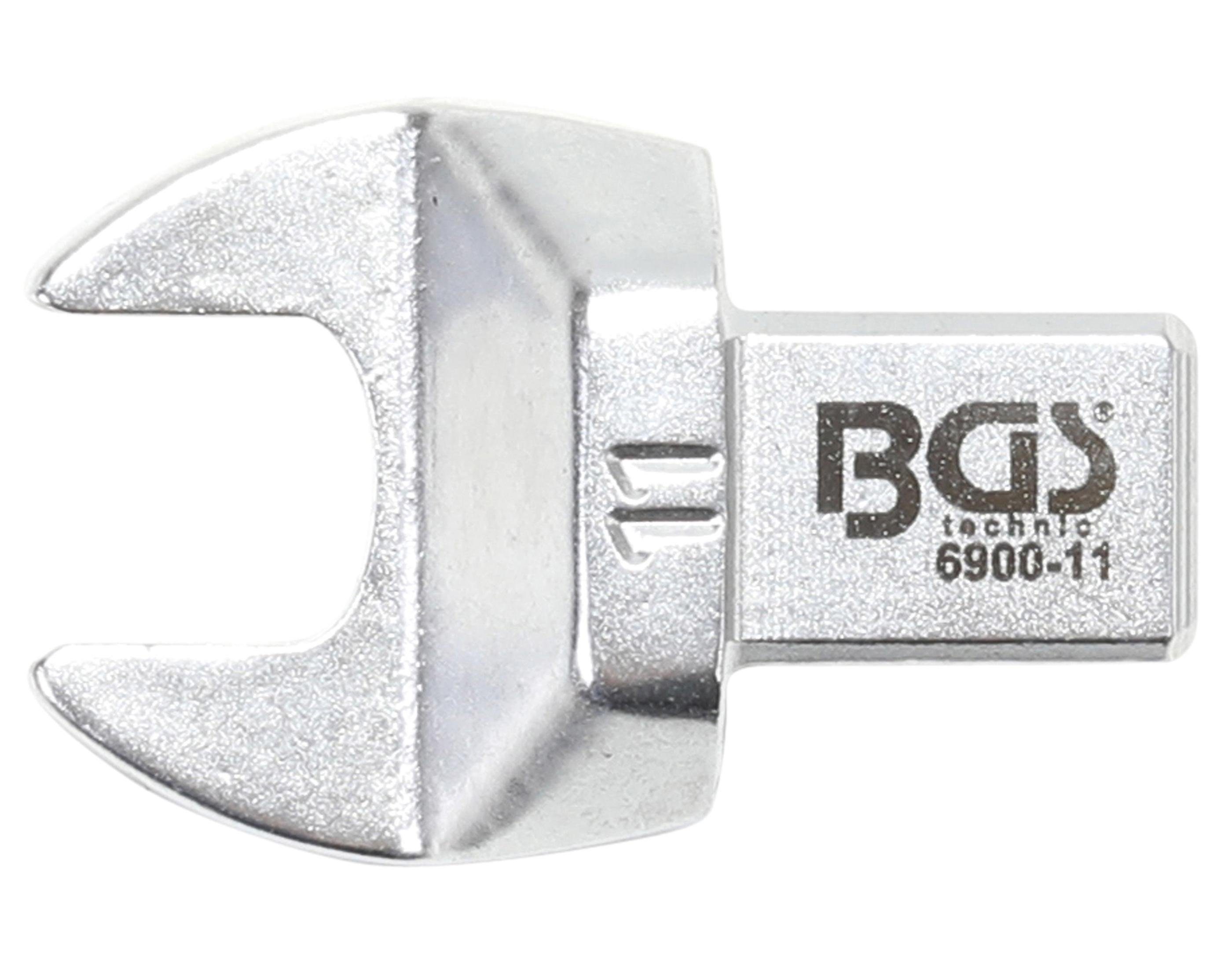 BGS technic Maulschlüssel Einsteck-Maulschlüssel, 11 mm, Aufnahme 9 x 12 mm